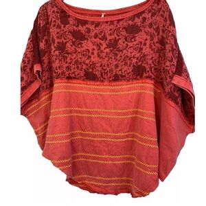 Free People XL Right Back Top in Garnet Royal Combo